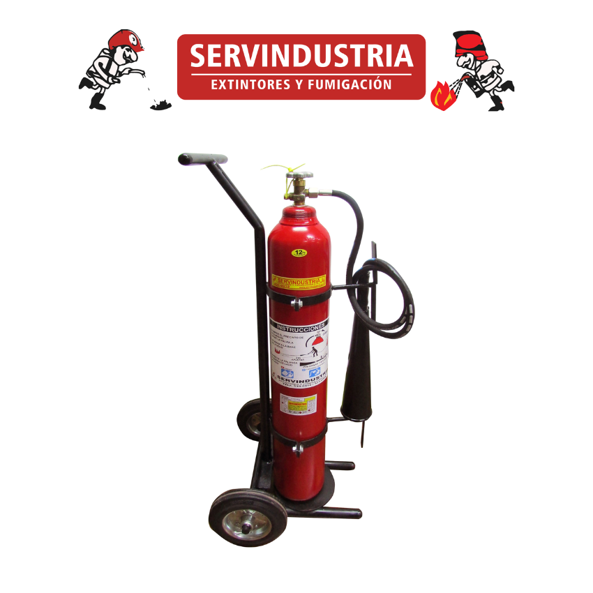 EXTINTOR NACIONAL CO2 RODANTE DE 12KG | CO2