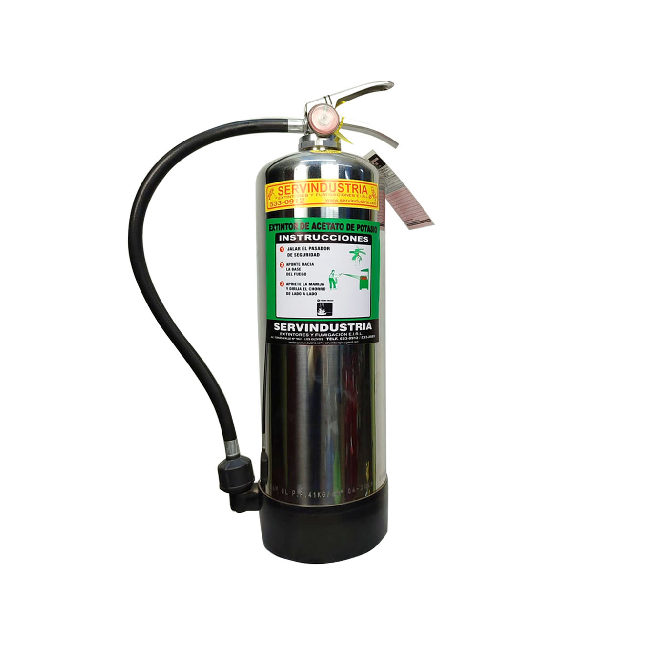 EXTINTOR DE ACETATO DE POTASIO DE 06 L (ASIÁTICO) | EXTINTORES ACETATO DE POTASIO