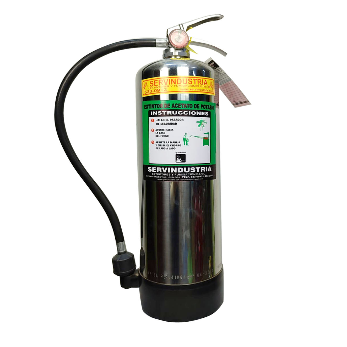 EXTINTOR DE ACETATO DE POTASIO DE 10 L (ASIÁTICO) | EXTINTORES ACETATO DE POTASIO